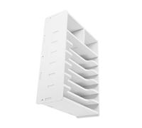 SHINEOFI Boîte de Rangement pour Monnaie et Billets avec Compartiments Organisateur de Bureau Blanc Petit Format Caisse de Triage pour Documents Boîte de Stockage Multi Compacte et