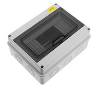 SHINEOFI Boîte Électrique Étanche ABS Petite Taille 8 Circuits avec Disjoncteur Intégré Protection Câble Extérieur Adaptée Usage Domestique et Extérieur Coffret Distribution pour Jardin