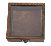 SHINEOFI Boîte en Bois 10x10x4,5 Cm avec Couvercle à Charnière pour Spécimens D'insectes, Vitrine Multifonctionnelle pour Fleurs Séchées et Rangement Éducatif de Bricolage