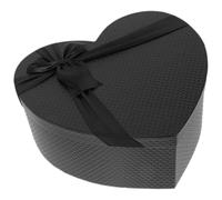 SHINEOFI Boîte en Forme de Cœur, Boîte en Forme de Cœur pour Compositions, Noire Vide avec Couvercle pour La Saint-valentin, La Fête Des Mères, Un Anniversaire, Un Mariage, Une Fête, Un