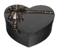 SHINEOFI Boîte en Forme de Cœur, Boîte en Forme de Cœur pour Compositions, Noire Vide avec Couvercle pour La Saint-valentin, La Fête Des Mères, Un Anniversaire, Un Mariage, Une Fête, Un