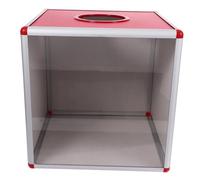 SHINEOFI Boîte Transparente Rouge Multifonction avec Fente pour Tirages Au Sort Dons Vote et Jeux pour Événements et Fêtes