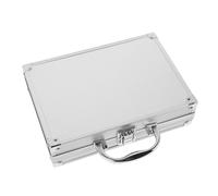 SHINEOFI Boîte Transport éclair Artisanat verrouillable Stockage Lampe de Poche Mini. Caisse d'outils boîtier en Aluminium Ordinaire Mallette en métal Accessoire de Mallette Alliage Silver