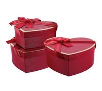 SHINEOFI Boîtes D'emballage de Cœur pour Présents, Lot, Carton Rigide Rouge Profond, Boîte Présent Romantique pour Parfum et Rouge à Lèvres, Emballage Saint-valentin, Anniversaire, Usage