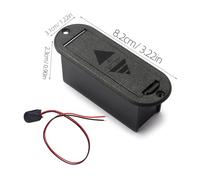 SHINEOFI Boîtier Batterie pour Guitare et Basse Actives Support Durable avec Câble Connecteur Compatible Montage Professionnel pour Pickups Actifs
