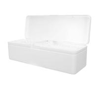 SHINEOFI Boîtier de Rangement pour Piles AA et Piles Bouton Plastique Robuste Blanc Compartiments Organisateurs à Double Étage Verrouillage Anti-déversement Étui Compact pour Maison Bureau