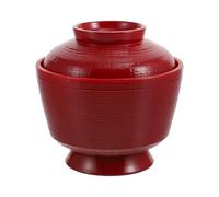 SHINEOFI Bol à Miso Multifonctionnel en Plastique 9,3x9 Cm avec Couvercle Bol Japonerie pour Soupe Riz Cuisine Accessoire la Cuisine Maison et Restauration Léger et Pratique