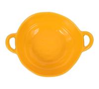 SHINEOFI Bol à Salade en Céramique Jaune Anses Double Oreille, Grosse Capacité, Facile à Nettoyer et Résistant la Saleté, pour Servir Salade ou Fruits Frais