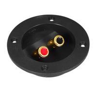 SHINEOFI Bornier Rond pour Haut-Parleur en Cuivre Pur, Installation Propre | Compatible Fiches Banane et Enceintes, Ajustement Serré, Usage Pro, Ateliers Diy, Or