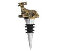 SHINEOFI Bouchon à Vin Anti-fuite en Alliage de Zinc Joint en Silicone, Bouchon de Conservation du Vin Décoratif de Buffle D’eau, Réutilisable pour Bouteilles en Verre, pour Fêtes