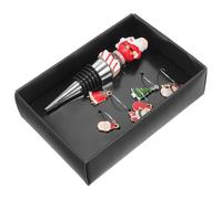 SHINEOFI Bouchon de Vin Réutilisable Rouge en Résine et Métal, Rond
