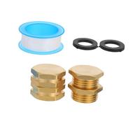 SHINEOFI Bouchon Fileté Mâle Laiton pour Tuyau Arrosage Jardin Obturateur Étanche Kit Bouchons et Embouts pour Réparation et Entretien Facile