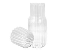 SHINEOFI Bouilloire à Eau Froide en Verre Borosilicate 500 Ml Pot à Boissons Transparent Bouche Haute Anti-Débordement Bouilloire Domestique pour Jus et Eau Fraîche Usage Familial et