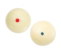 SHINEOFI Boules Blanches Plusieurs Styles de Billard 2 Pièces en Résine Résistantes à l'usure, Précision Conçue, Forme Ronde, Salles de Jeux Bars, Adaptées à Tous Les Plusieurs Styles