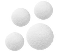 SHINEOFI Boules en Mousse Filtrantes Réutilisables 4 Pcs 7,5 Cm pour Nettoyage Piscine Et Aquarium, Filtration Rapide Et Lavable, Fibre Professionnelle Légère Et Solide