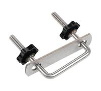 SHINEOFI Boulons en U de la Barre Transversale, Fixations en U pour Coffre de Toit M8, Diamètre Intérieur 7 Cm, Argenté en Métal et Plastique, Accessoires pour Barres de Toit Voiture