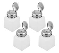 SHINEOFI Bouteille de Nettoyage Industriel en Plastique Blanc 100ml Doseur Précis et Étanche pour Alcool Isopropylique pour Nettoyage Électronique et Établi, Pack de 4