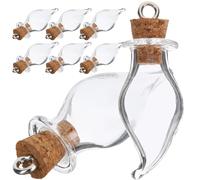 SHINEOFI Bouteilles décoratives en verre drop-shaped avec bouchons en liège - Pack de 30 pour créations DIY et photo