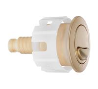 SHINEOFI Bouton Poussoir de Chasse D'eau Double pour Toilettes en Abs, Design Rond Moderne, Compatible Universellement, Facile à Installer pour Salle de Bain