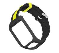 SHINEOFI Bracelet De Montre De Rechange Compatible Avec Tomtom Runner Accessoire Pour Accessoiriser Votre Montre Noir Et Jaune