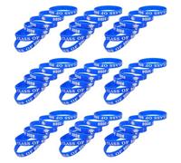 SHINEOFI Bracelet Présent Fin des Études 50 Pièces en Silicone Bleu