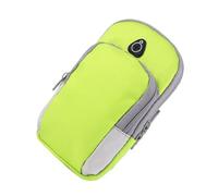 SHINEOFI Brassard de Sport Étanche et Respirant pour Téléphone Taille Ajustable Bande Réfléchissante Sécuritaire Tissu Nylon Vert Accessoire Fitness Course à Pied et Cyclisme