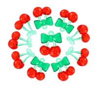 SHINEOFI Breloques En Acrylique Cerise Diy 10 Pièces Pour Création Bijoux Féminine Rouge Léger Réutilisable Décoration Artisanat Loisirs Créatifs Usage Quotidien