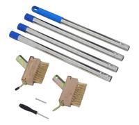 SHINEOFI Brosse à Désherber à Manche Acier Inoxydable, Longue Portée | Outil de Désherbage des Crevasses, Brosse Acier, Poignée Réglable, Nettoyage sans Produits Chimiques