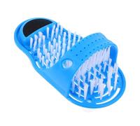 SHINEOFI Brosse Nettoyer Pieds avec Double Brosse en Nylon et Plastique, Facile à Utiliser la Maison pour Seniors et Mobilité Réduite, Couleur Bleu
