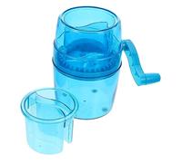 SHINEOFI Broyeur à Glace Manuel Compact Bleu Machine à Glace Pilée Maison Portable avec Manivelle pour Boissons Fraîches et Desserts