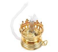 SHINEOFI Brûleur de Remplacement pour Lampe à Pétrole Doré, Socle de Lampe à Huile Porte-mèche, Accessoire Rétro Léger et Portable, Réglable pour Éclairage en Camping et Extérieur