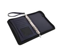 SHINEOFI Business Card Binder Organizer With Zipper Refillable Notebook Binder For Documents And Notes Portable Portfolio Folder For Meetings And Conferences