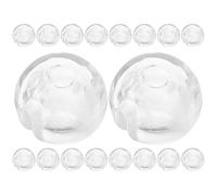 SHINEOFI Butées de Chaîne à Billes Transparentes 24 Pièces Accessoire de Fixation pour Stores Verticaux Pièces de Rechange pour Chaîne de Perles Compatible Stores à Rouleau Usage