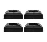 SHINEOFI Cache-poteau Carré en Plastique Noir 60x60 pour Terrasse, Résistant aux Intempéries, Installation Facile, Lot de 4 Pièces pour Projet DIY