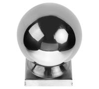 SHINEOFI Cache-Poteau de Garde-Corps en Acier Inoxydable 50 MM Base Carrée 80 MM Boule Décorative Robuste pour Rambarde D’Escalier Remplacement Pratique pour Poteau de Clôture