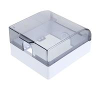 SHINEOFI Cache-Prise Étanche Surélevé Type 86 pour Salle de Bain Boîtier de Protection Transparent en Plastique Protection Murale L’Humidité et Projections D’Eau Installation en Surface