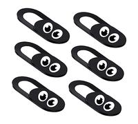 SHINEOFI Cache Webcam pour Tablette et Téléphone Portable en Abs Noir, Petite Taille et Léger, Lot de 6 Pièces Facile à Détacher pour Sécuriser Vos Données Personnelles
