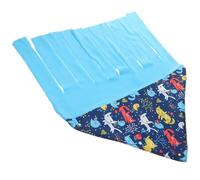SHINEOFI Cachette pour Petits Animaux de Compagnie en Tissu Pompons, Refuge Suspendu pour Cochons d'Inde et Lapins, Maison d'angle Bleue Adaptée à Cage, Lit Caché Confortable et Décoratif