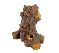 SHINEOFI Cachette pour Reptiles en Résine Trou d'arbre Creux Décor Terrarium Taille Moyenne pour Lézards Serpents et Tortues Terrestres Habitat Naturel D'abri pour Animaux Grimpeurs