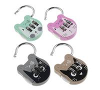 SHINEOFI Cadenas à Combinaison Compact Multifonction Pour Casiers Résistant à L'usure, Serrure à Glace En Métal, Lot De 4 Pièces Colorées Pour Usage Quotidien En Voyage Et Bureau