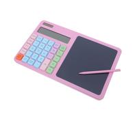 SHINEOFI Calculatrice Solaire et Tablette D’écriture Effaçable Intégrée en ABS à 12 Chiffres avec Touches Silencieuses pour Bureau et Usage Professionnel