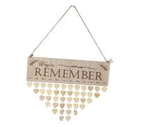 SHINEOFI Calendrier D'anniversaire en Bois à Faire Soi-même, Plaque de Rappel pour Les Fêtes de Famille, Calendrier à Suspendre Multi-usages avec 50 Jetons en Bois pour La Décoration