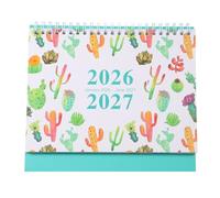 SHINEOFI Calendrier de Bureau 2026-2027, 18 Mois, Anglais, Debout, à Rabat, Petit Agenda Mensuel Et Hebdomadaire avec Jours Fériés, pour Le Bureau, La Maison Et Les Fournitures Scolaires (janv.