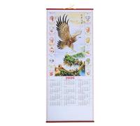 SHINEOFI Calendrier Lunaire Feng Shui 2026 avec Cheval, Calendrier Mural Suspendu en Papier, Décoration Murale Élégante pour Bureau et Maison