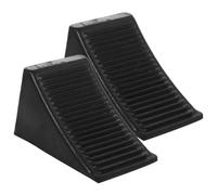 SHINEOFI Cales de Roue en Caoutchouc Antidérapantes, 2 Pièces, 10x10x16 Cm, Accessoires pour Caravanes, Motos et Camping-Cars, Support de Stationnement Portable pour Remorques et Camions