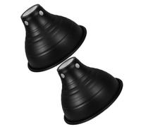 SHINEOFI Capuchon de Lampe Chauffante pour Reptiles 2pcs en Fer Noir Design Haute Efficacité et Installation Facile pour Terrariums et Habitats de Basking