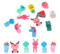SHINEOFI Capuchons de crayon en silicone, 30 pièces, bouchons de crayons de dessin animé, faciles à utiliser, pour mini-crayons, en t pour activités créatives