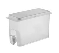 SHINEOFI Carafe à Eau Froide d'Été 3500 Ml Blanche avec Robinet Intégré Seau à Glaçons pour Réfrigérateur Accessoire pour Préparation de Thés et Jus Carafe Réfrigérée Pratique Cuisine