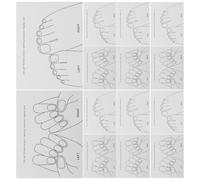 SHINEOFI Cartes de Présentation pour Ongles en Carton Blanc 40pcs, Modèle Main et Pied Léger et Esthétique, pour Salons et Foires Artisanales