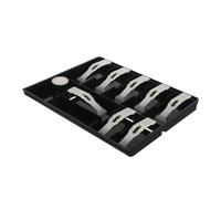 SHINEOFI Cash Register Money Tray With Compartments And Secure Clip Coin Storage Organizer For Retail Supermarket And Grocery Store Cashier Drawers